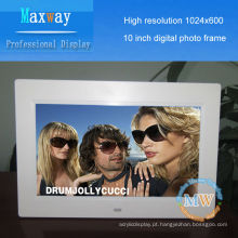 1024 * 600 alta resolução 10 polegadas photo frame digital
